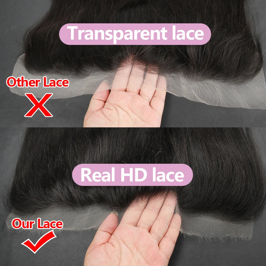 5x5/6x6/13x4/13x6 32 inch Body Wave Human Hair Bundles With HD Lace Frontal Brazilian Remy Hair Melt Skins Hair Weave Extension
