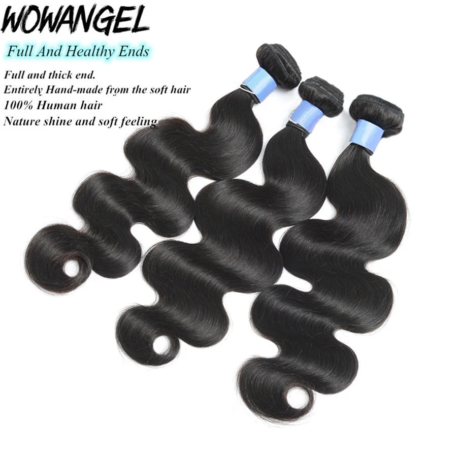 5x5/6x6/13x4/13x6 32 inch Body Wave Human Hair Bundles With HD Lace Frontal Brazilian Remy Hair Melt Skins Hair Weave Extension