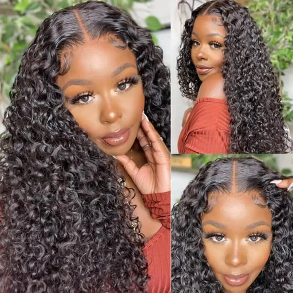 13x6 Deep Wave Human Hair Wig Lace Frontal Kinky Curly 13x4 HD Lace Front Wig Pre-Plucked Black Brazilian Human Hair Wigs on Sale