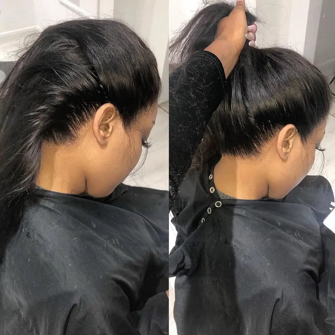 Straight Human Hair Wigs Natural Color 13x6 HD Lace Frontal Wig Glueless Wear Virgin Human Hair For Black Women