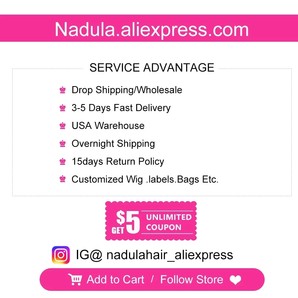 Nadula Hair 1pcs/3Bundles/4 Bundles Malaysian Straight Hair Weaves 100% Human Hair Bundles 10A Better Quality Virgin Human Hair