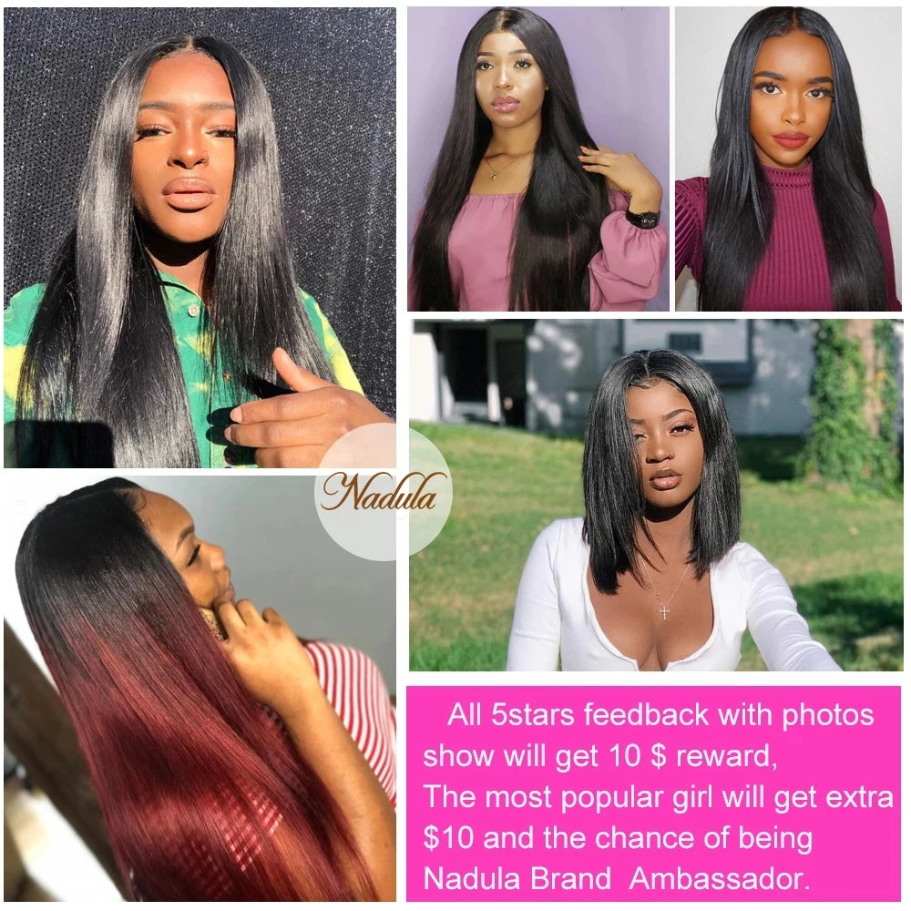 Nadula Hair 1pcs/3Bundles/4 Bundles Malaysian Straight Hair Weaves 100% Human Hair Bundles 10A Better Quality Virgin Human Hair