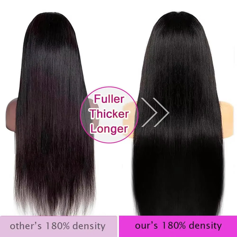 16A PerisModa Straight Lace Front Human Hair Wig Pre Plucked 200% Density Brazilian Remy 13x6 HD Lace Frontal Wigs For Women