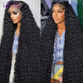 13x6 HD Lace Full Frontal Human Hair Wigs Water Wave 250 Density 13x4 HD Transparent Lace Frontal Wigs For Women Lemoda 12A Full