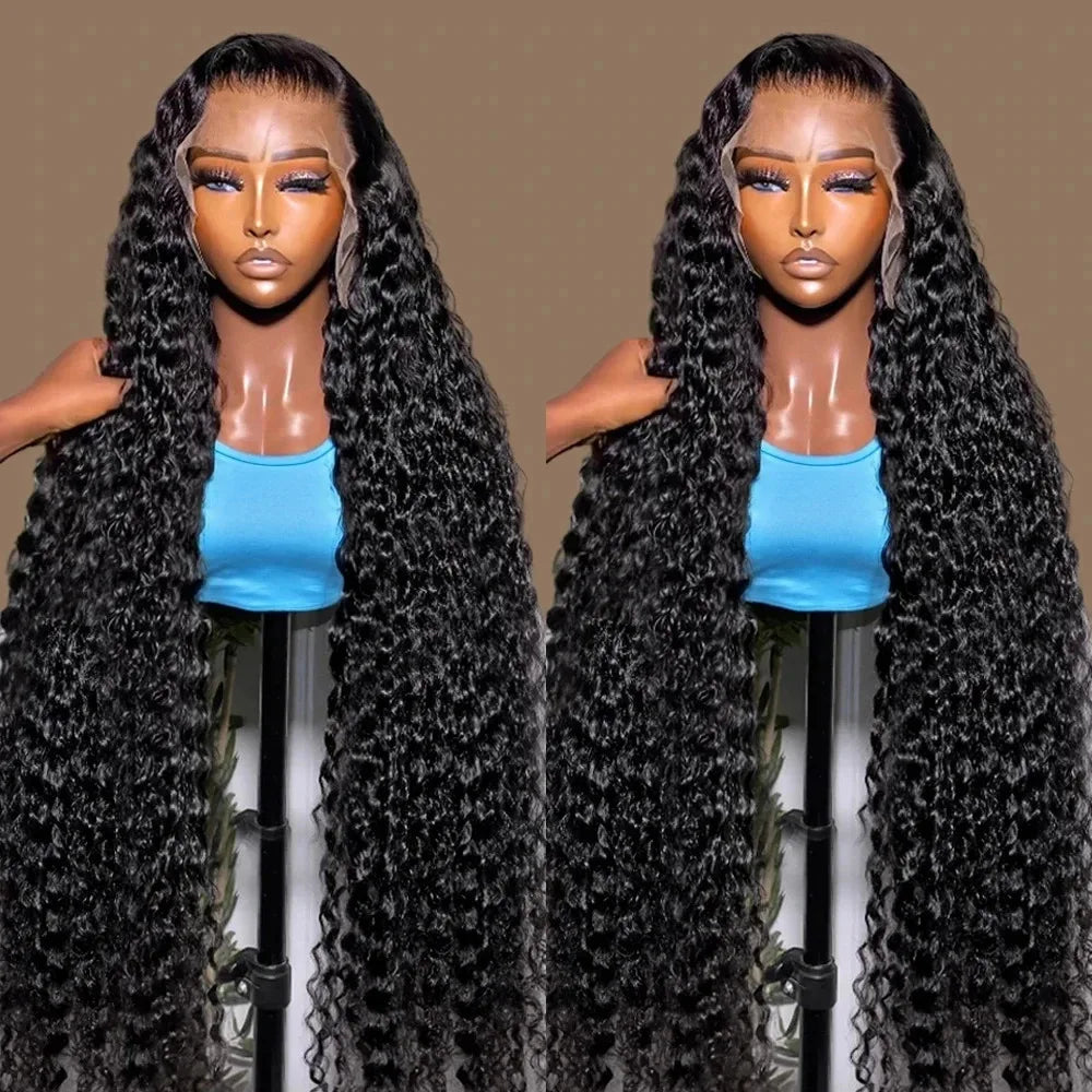 13x6 Deep Wave Human Hair Wig Lace Frontal Kinky Curly 13x4 HD Lace Front Wig Pre-Plucked Black Brazilian Human Hair Wigs on Sale