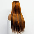 300% Density Straight Human Hair Wig 4x4 Transparent Lace Closure 100% Human Hair Straight Wig 28 Inches For Black Women