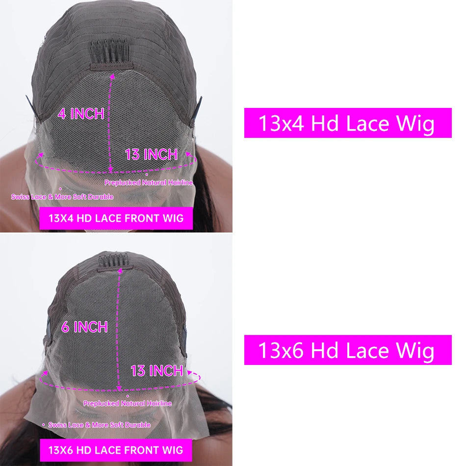 13x6 Deep Wave Human Hair Wig Lace Frontal Kinky Curly 13x4 HD Lace Front Wig Pre-Plucked Black Brazilian Human Hair Wigs on Sale