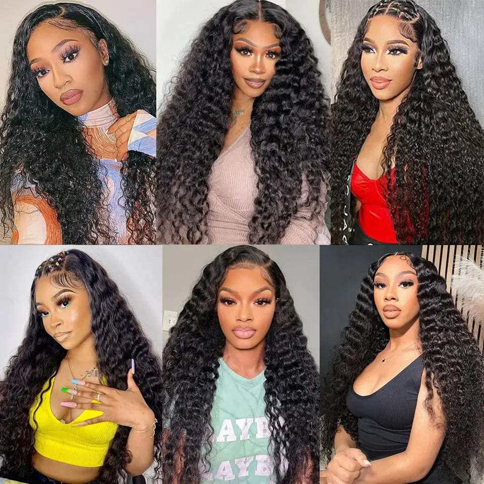 1-3 Days Fast Delivery 180 Density Wigs Human Hair 13x6 13x4 Transparent Lace Frontal Deep Wave Human Hair Wigs 5x5 Glueless Wig