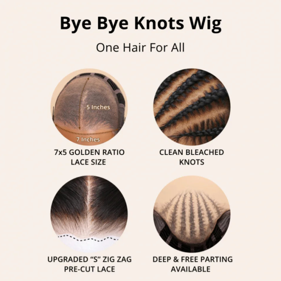 UNice Hair Bye-Bye Knots Wig Kinky Curly Natural Black 7x5 Lace Front Wig for Women Pre Plucked Glueless Wear Go Wigs