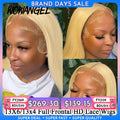 Wow Angel 613 HD Lace Frontal Wig 13X6 Full Lace Front Straight Wig Human Hair Wig Pre Plucked Natural Scalp For Woman Glueless