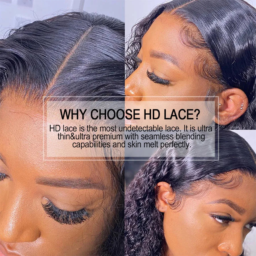 BEEOS Upgraded 2.0 Tiny Knots 13x6 Full Frontal HD Lace Wigs Skinlike HD Lace Bye Knots 5x5 13x4 Water Wave Wigs For Women