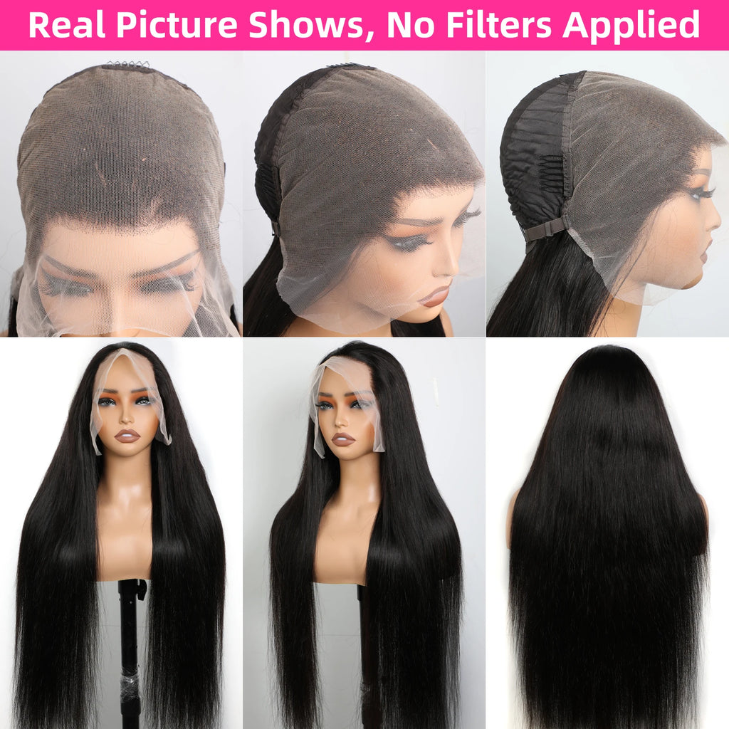 16A PerisModa Straight Lace Front Human Hair Wig Pre Plucked 200% Density Brazilian Remy 13x6 HD Lace Frontal Wigs For Women