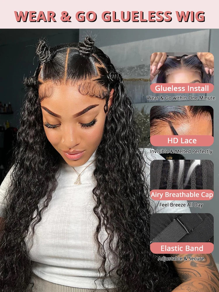 250% Burmese Hd Transparent 13x6 Deep Wave Frontal Wigs Glueless 5x5 Wig Ready To Wear Remy Hair For Women Preplucked 3-5 Day Fast Delived 30 40 Inch 13x4 Water Jerry Curly Lace Front Human Hair Wigs