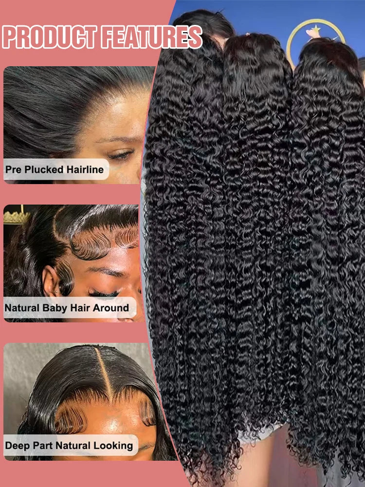 250% Burmese Hd Transparent 13x6 Deep Wave Frontal Wigs Glueless 5x5 Wig Ready To Wear Remy Hair For Women Preplucked 3-5 Day Fast Delived 30 40 Inch 13x4 Water Jerry Curly Lace Front Human Hair Wigs