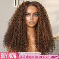 Highlight Water Wave Wig 13X4 Lace Front Human Hair Wigs for Women Pre Plucked with Baby Hair P4/27 Ombre Honey Blonde Water Wave 13X4 Lace Frontal Wigs