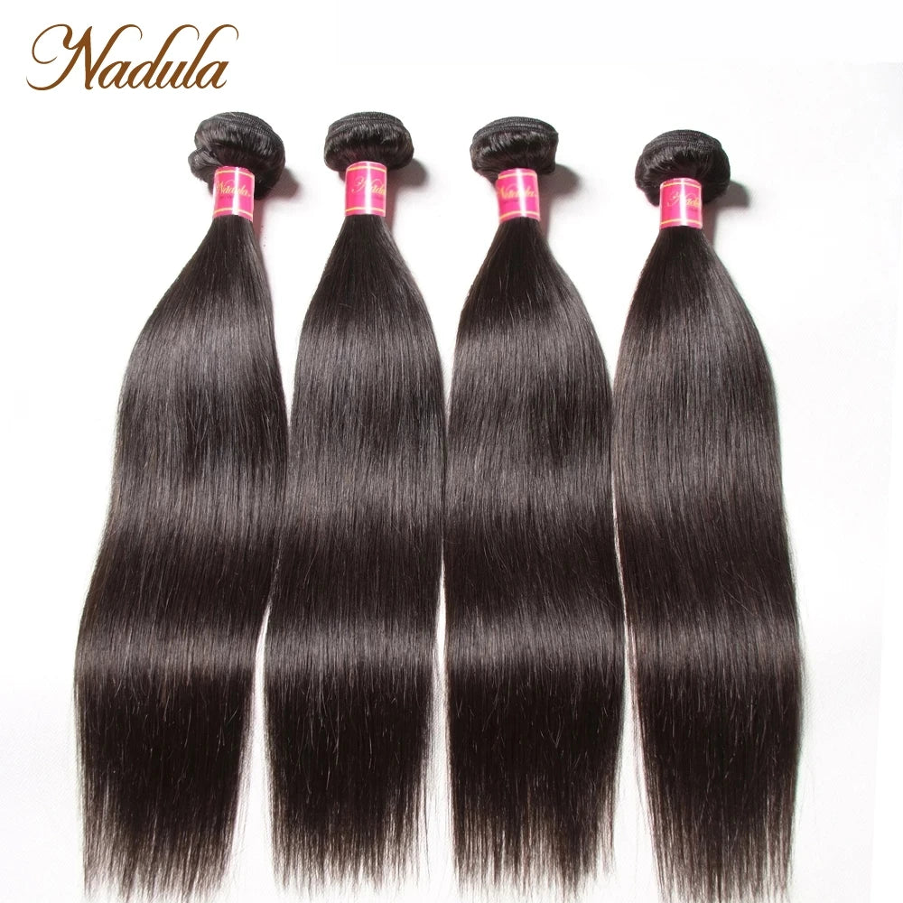 Nadula Hair 1pcs/3Bundles/4 Bundles Malaysian Straight Hair Weaves 100% Human Hair Bundles 10A Better Quality Virgin Human Hair