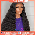250% Glueless 13x6 HD Lace Frontal Human Hair Wigs Wear&Go Preplucked 5x5 HD Lace Closure Wig For Black Women Loose Deep Wave