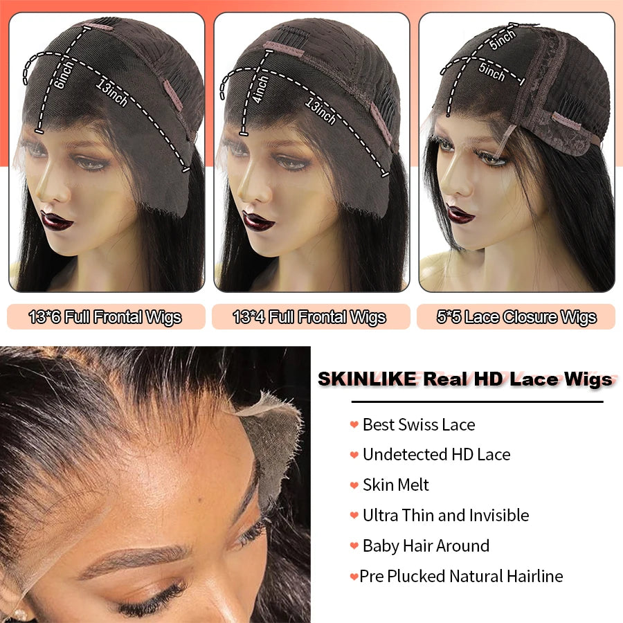 BEEOS Upgraded 2.0 Tiny Knots 13x6 Full Frontal HD Lace Wigs Skinlike HD Lace Bye Knots 5x5 13x4 Water Wave Wigs For Women