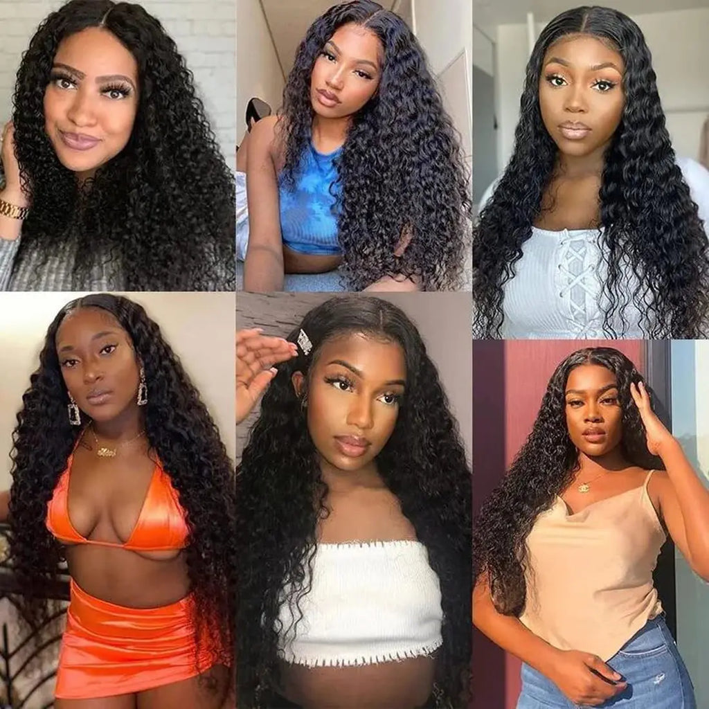 13x6 Deep Wave Human Hair Wig Lace Frontal Kinky Curly 13x4 HD Lace Front Wig Pre-Plucked Black Brazilian Human Hair Wigs on Sale
