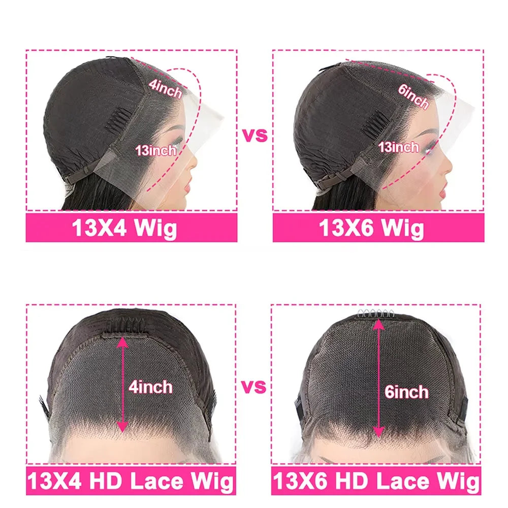 Deep Wave HD Lace Front Wig Water Wave Human Hair Wigs 40 Inch 13x6 Deep Wave Lace Front Wigs Wet and Wavy Human Hair Wigs Pre Plucked Deep Wave Lace Front Wigs