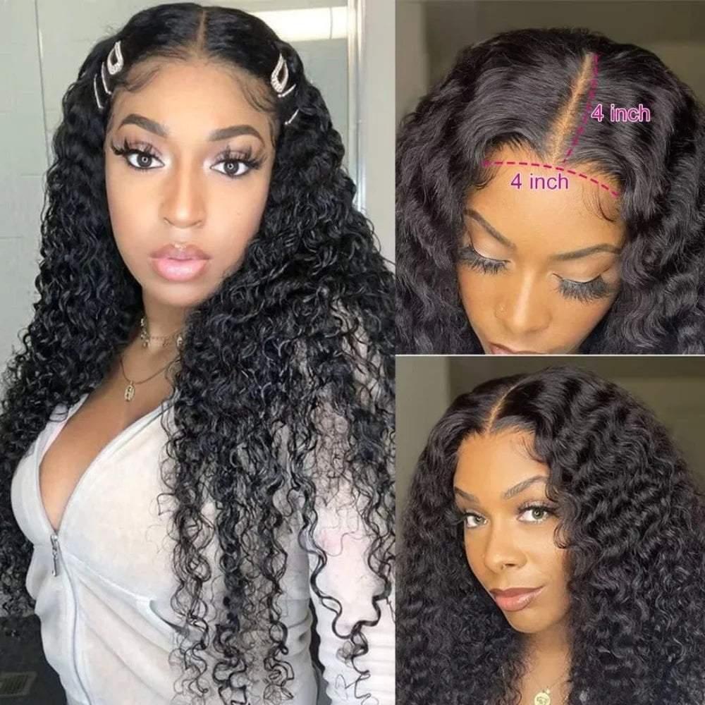 1-3 Days Fast Delivery 180 Density Wigs Human Hair 13x6 13x4 Transparent Lace Frontal Deep Wave Human Hair Wigs 5x5 Glueless Wig