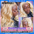 32inch 250% 13x6 HD Lace Frontal Wigs Melt Skins Natural Scalp 613 Blonde Body Wave Wig HD Lace Closure Human Hair Wigs Glueless