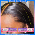 13x6 HD Full Lace Frontal Wigs 250% Invisible HD Lace Front Human Hair Wigs  Straight Melt Skins Pre Plucked Brazilian Hair Wig
