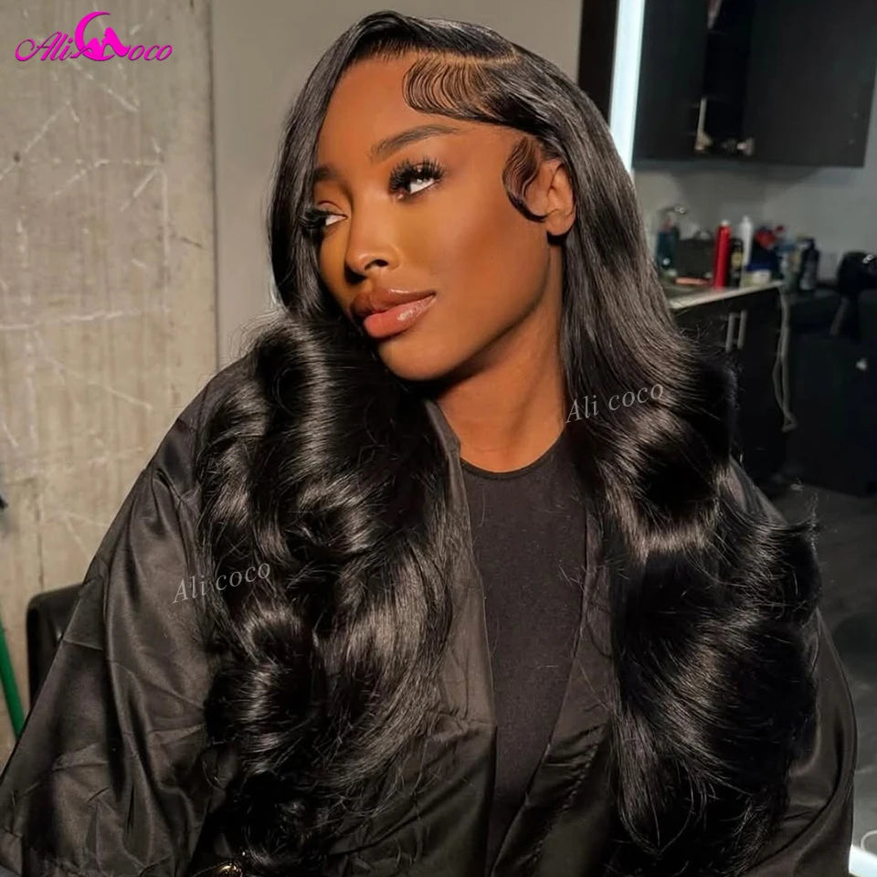 Ash Blonde 200 Density Body Wave Human Hair Wigs with Baby Hair 13X6 Transparent Lace Frontal Wig Pre Plucked Pure Color